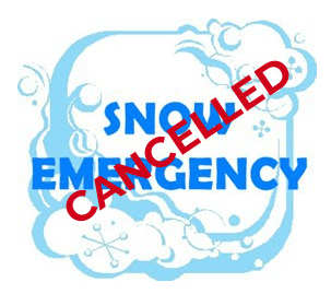 Image of Snow Emergency Cancelled graphic