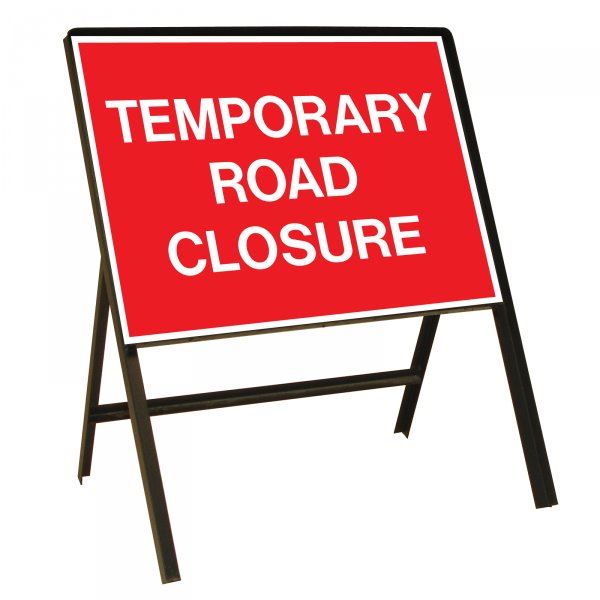 Image of temporary road closure sign