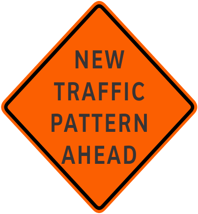 Imagine of New Traffic Pattern Ahead sign