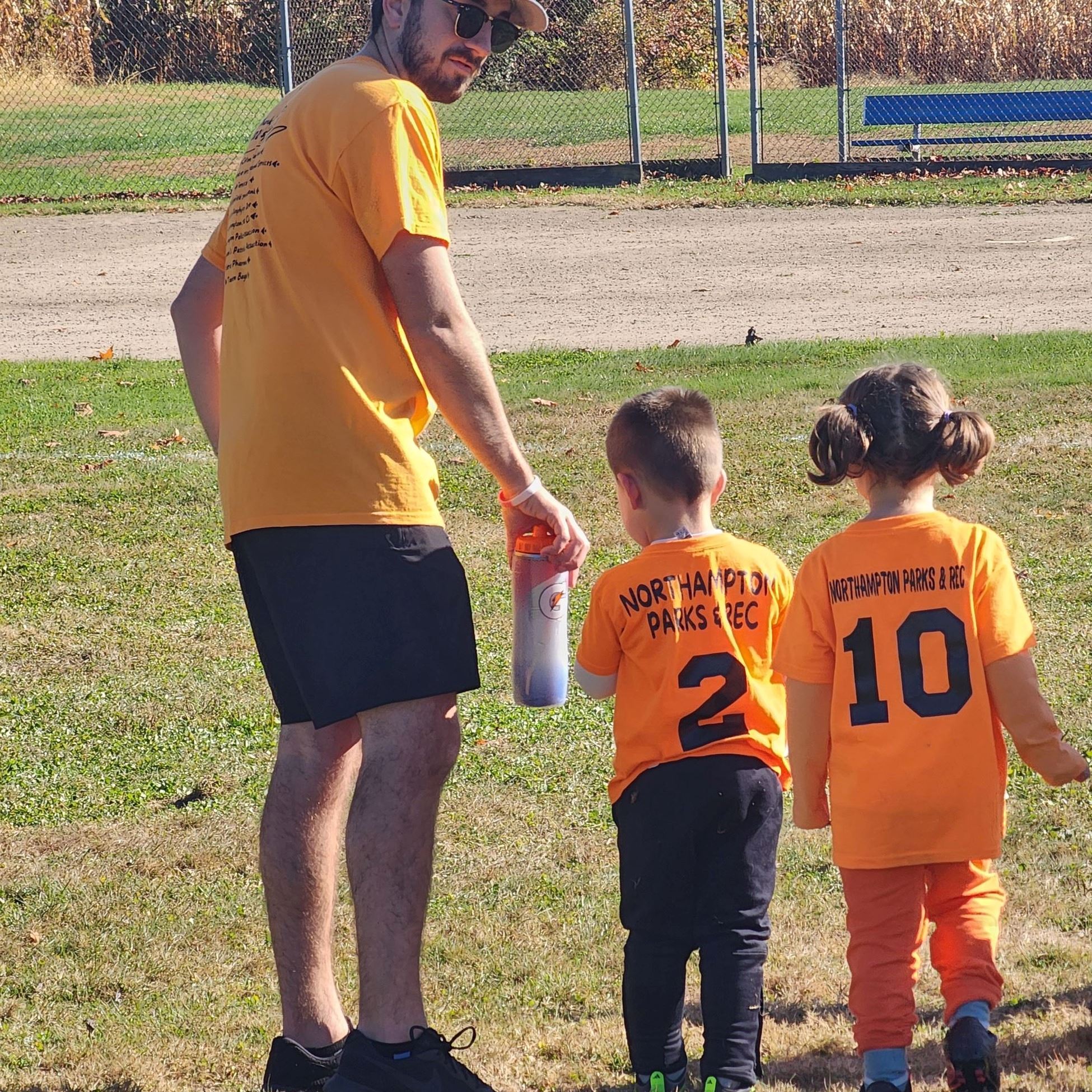 Preschool Soccer Players and Coach