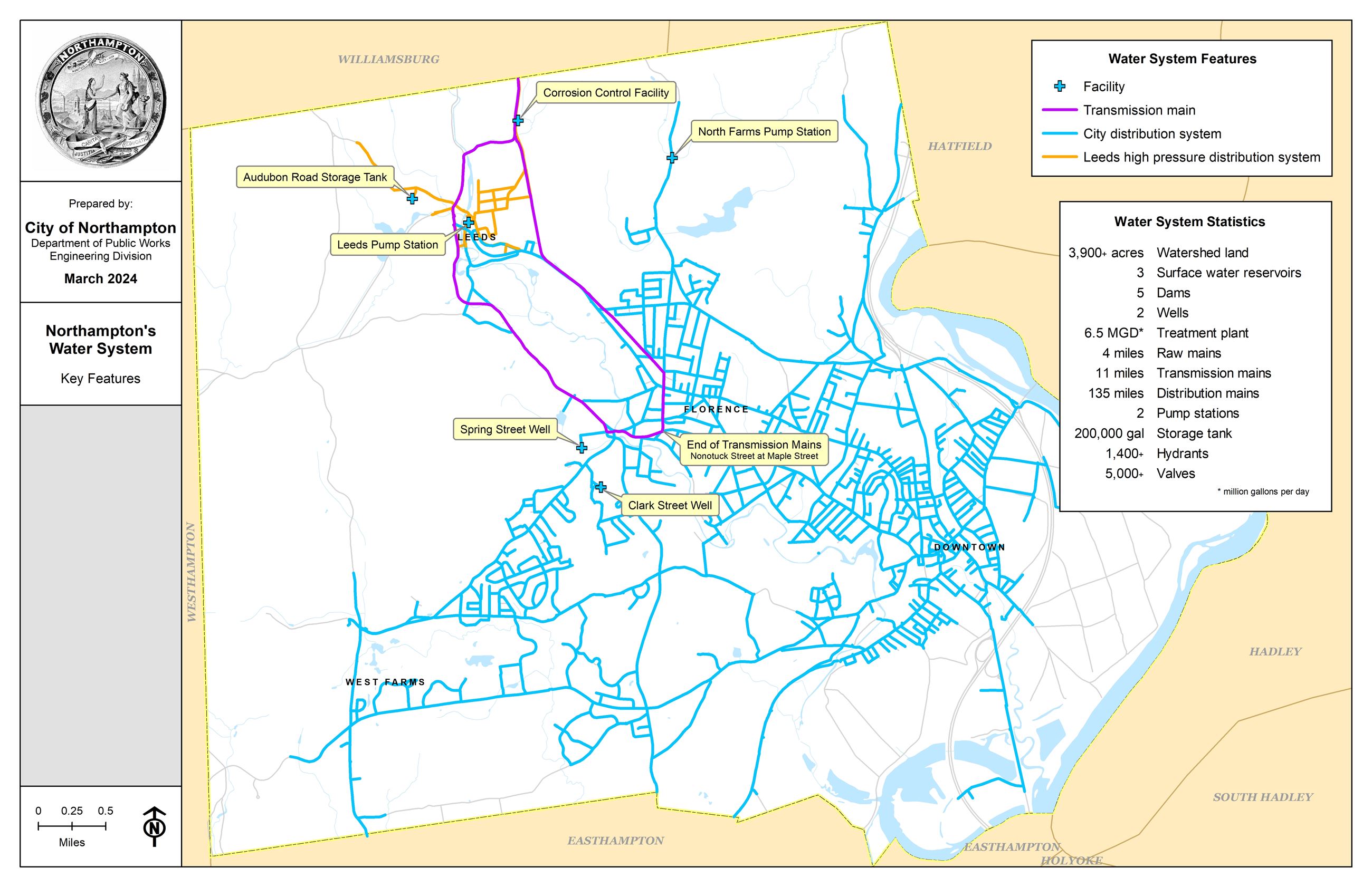 Image of Water Distribution System Map Opens in new window
