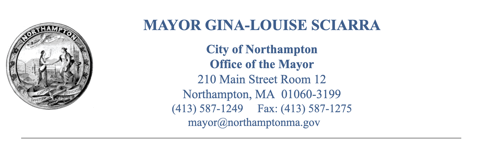Mayor Sciarra Letterhead for Email